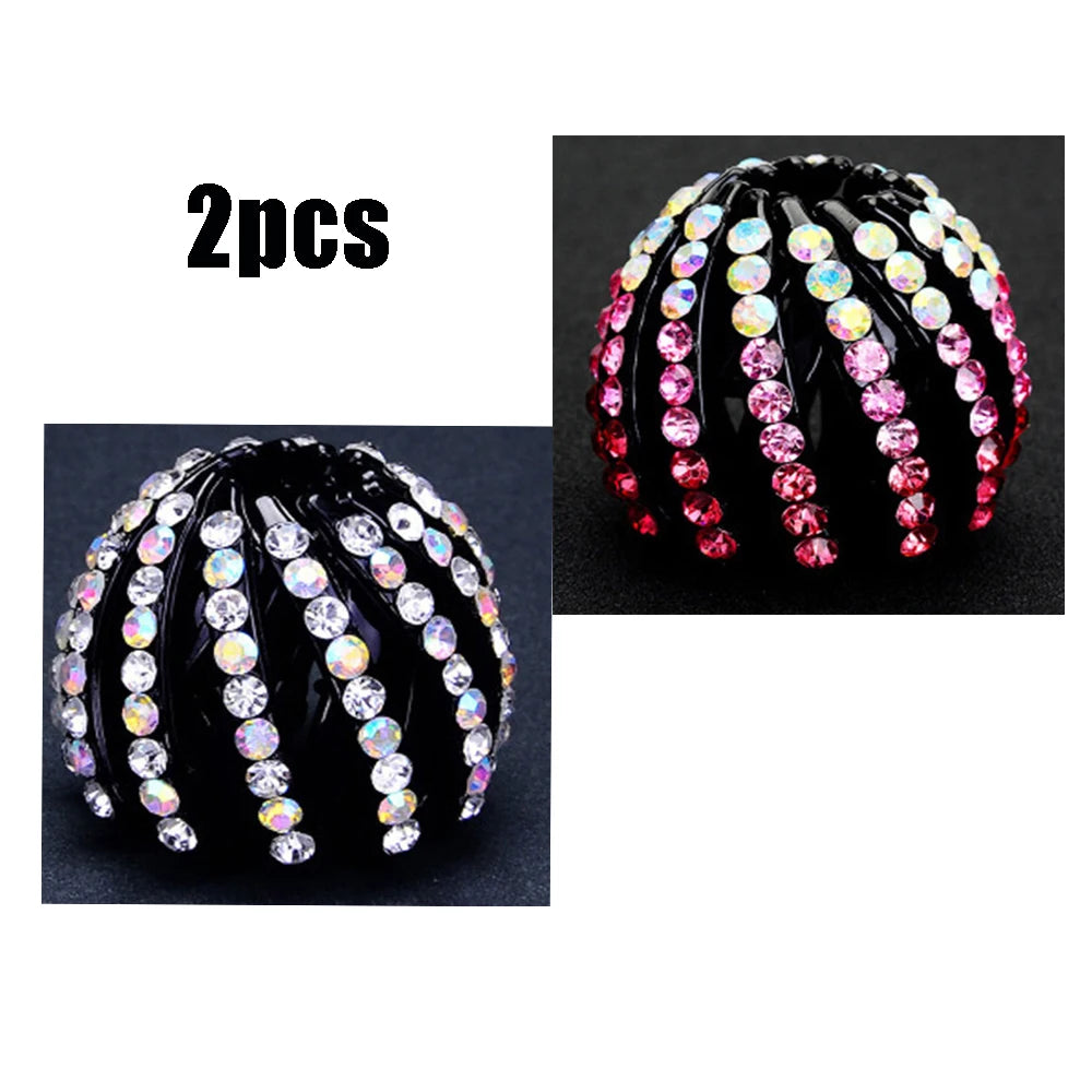 Luxury Beaded Hair Claw - "Elegant multi color hair clip for women"