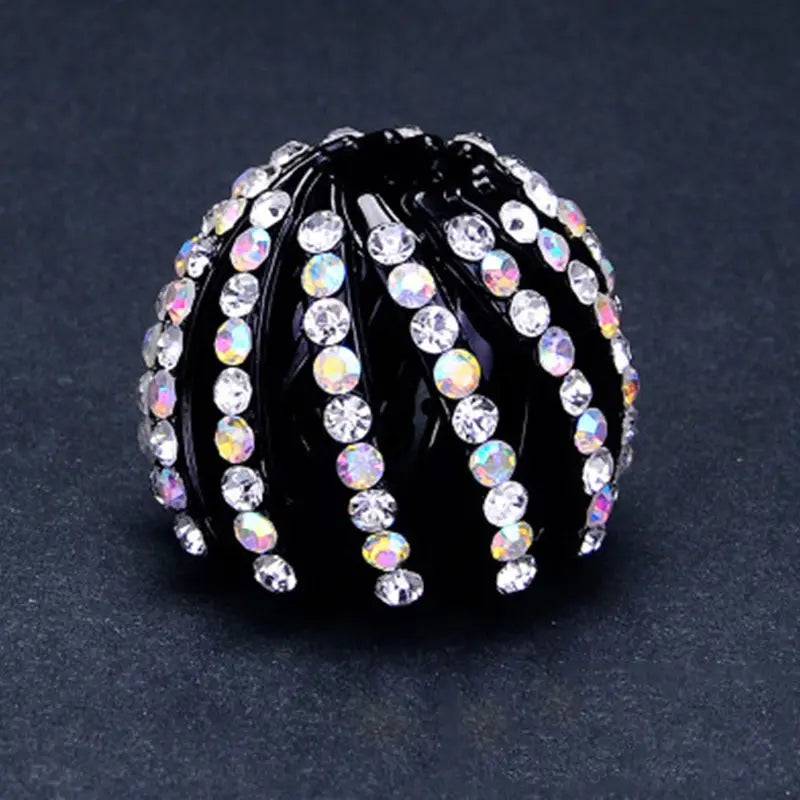 Luxury Beaded Hair Claw - "Elegant multi color hair clip for women"