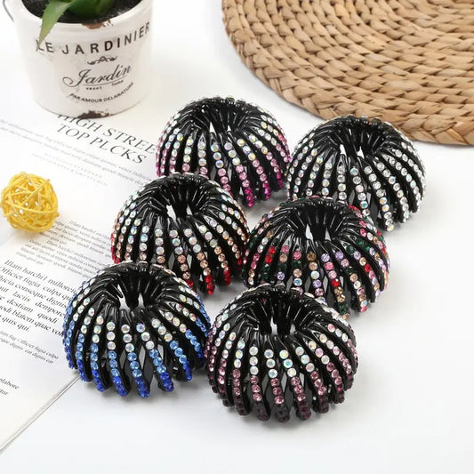 Luxury Beaded Hair Claw - "Elegant multi color hair clip for women"