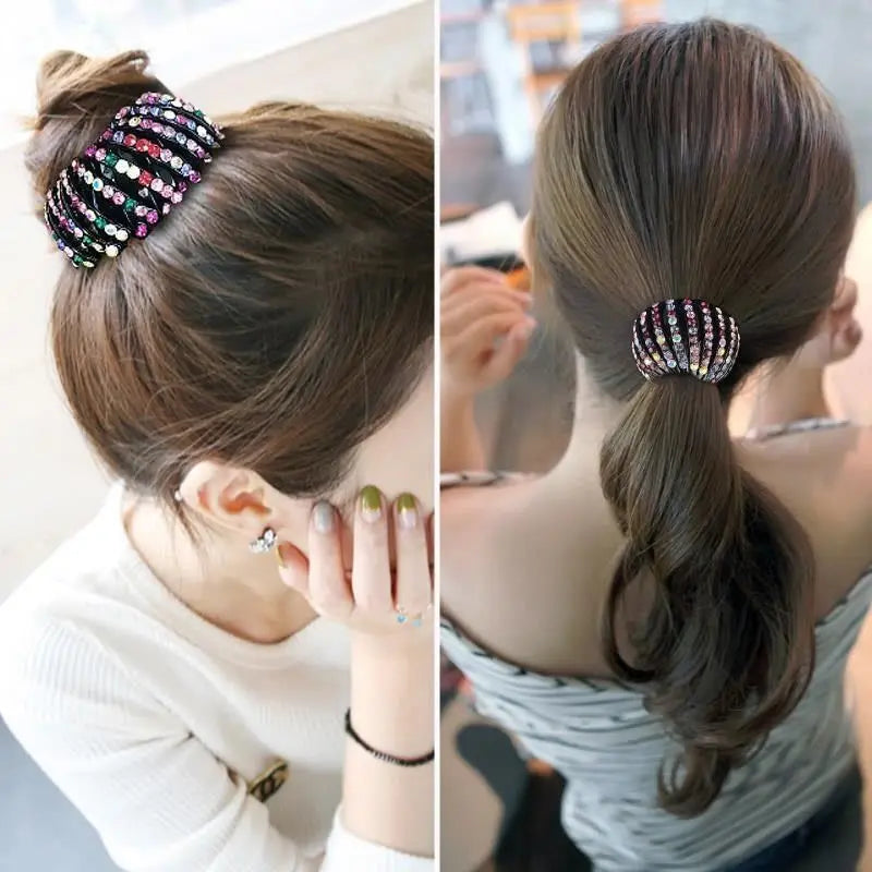Luxury Beaded Hair Claw - "Elegant multi color hair clip for women"