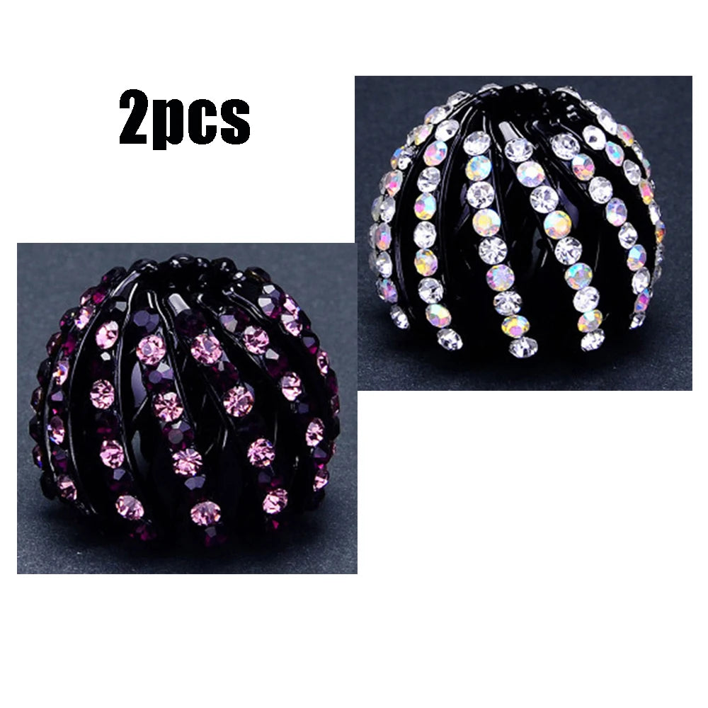 Luxury Beaded Hair Claw - "Elegant multi color hair clip for women"