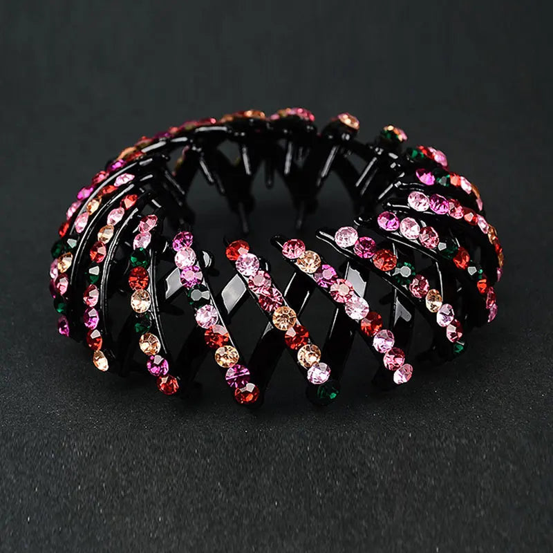 Luxury Beaded Hair Claw - "Elegant multi color hair clip for women"