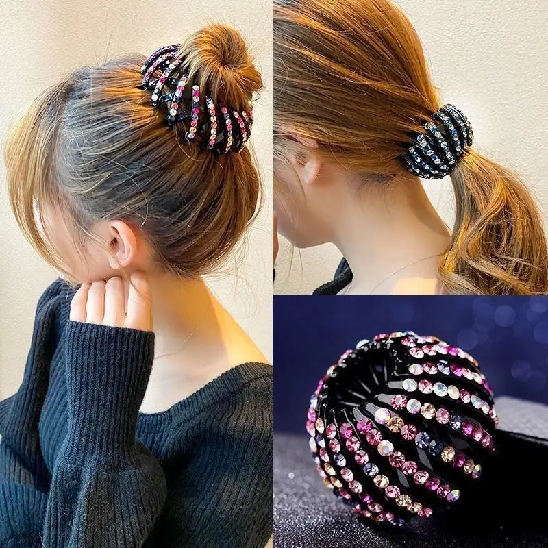 Luxury Beaded Hair Claw - "Elegant multi color hair clip for women"