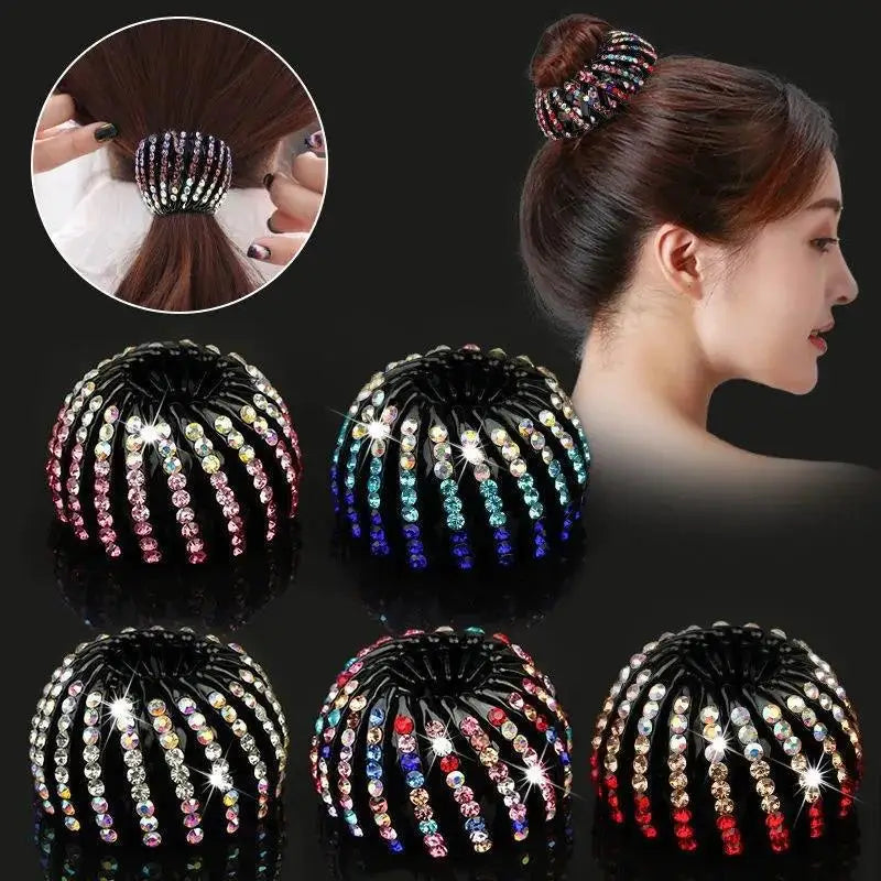 Luxury Beaded Hair Claw - "Elegant multi color hair clip for women"