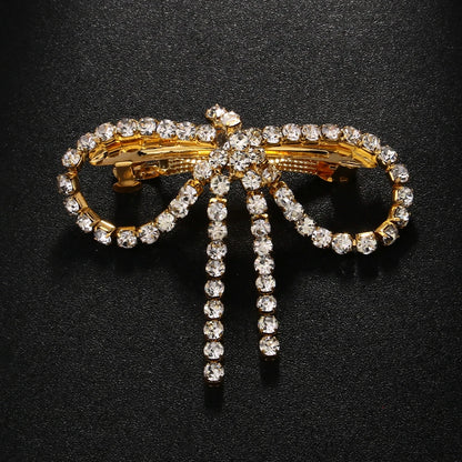 Large Butterfly Tassel Rhinestone Hair Clip