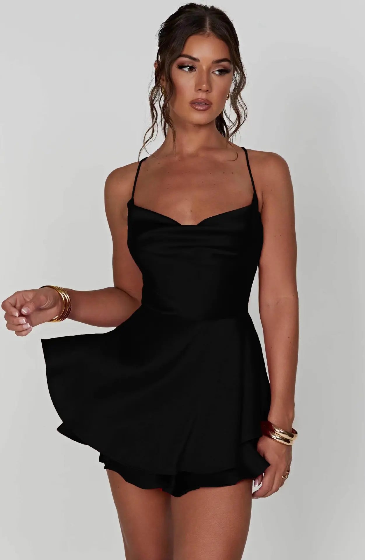 European and American Style Sexy Slimming Dress Short